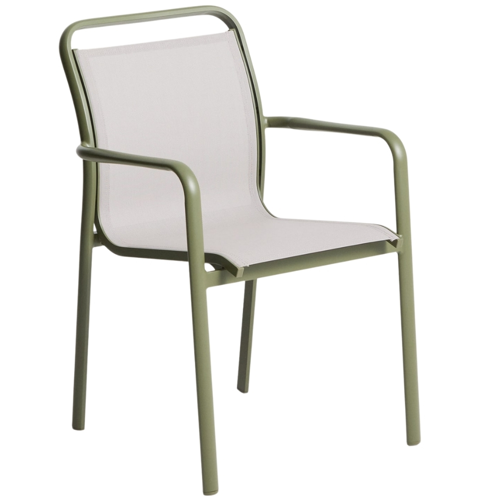 Kave Home Zelená hliníková zahradní židle Luri Kave Home