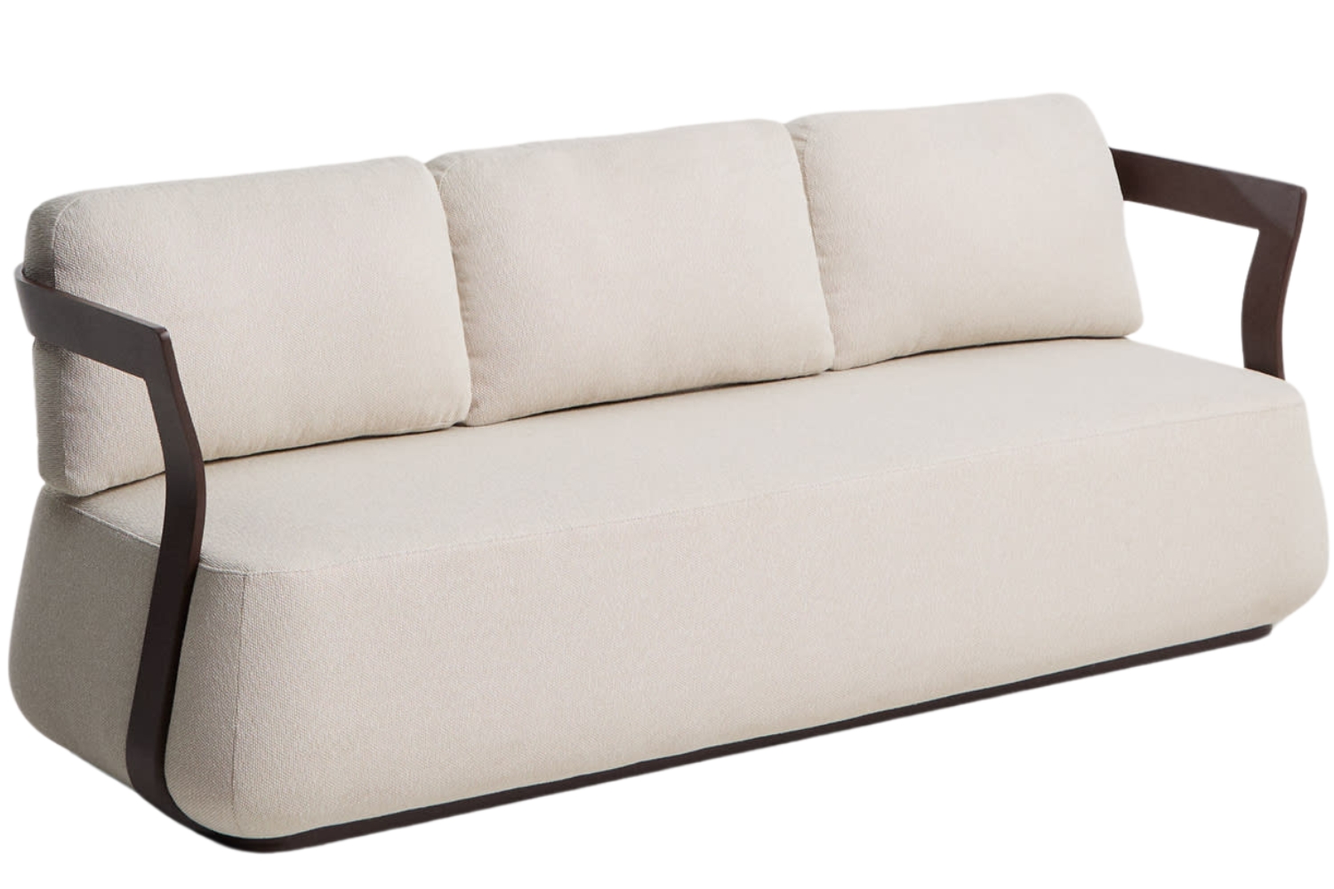 Kave Home Hnědo-béžová zahradní pohovka Tamaris 217 cm Kave Home