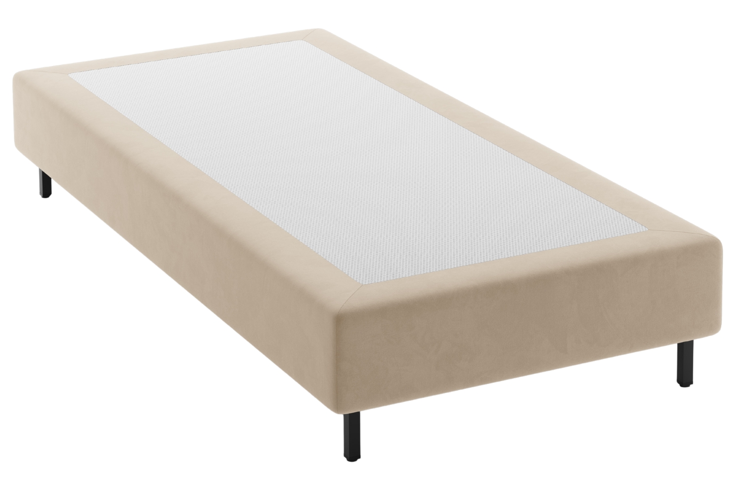 Micadoni Béžová sametová jednolůžková postel Whale 90 x 200 cm Micadoni