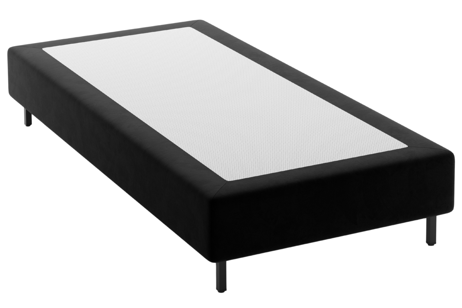 Micadoni Černá sametová jednolůžková postel Whale 90 x 200 cm Micadoni