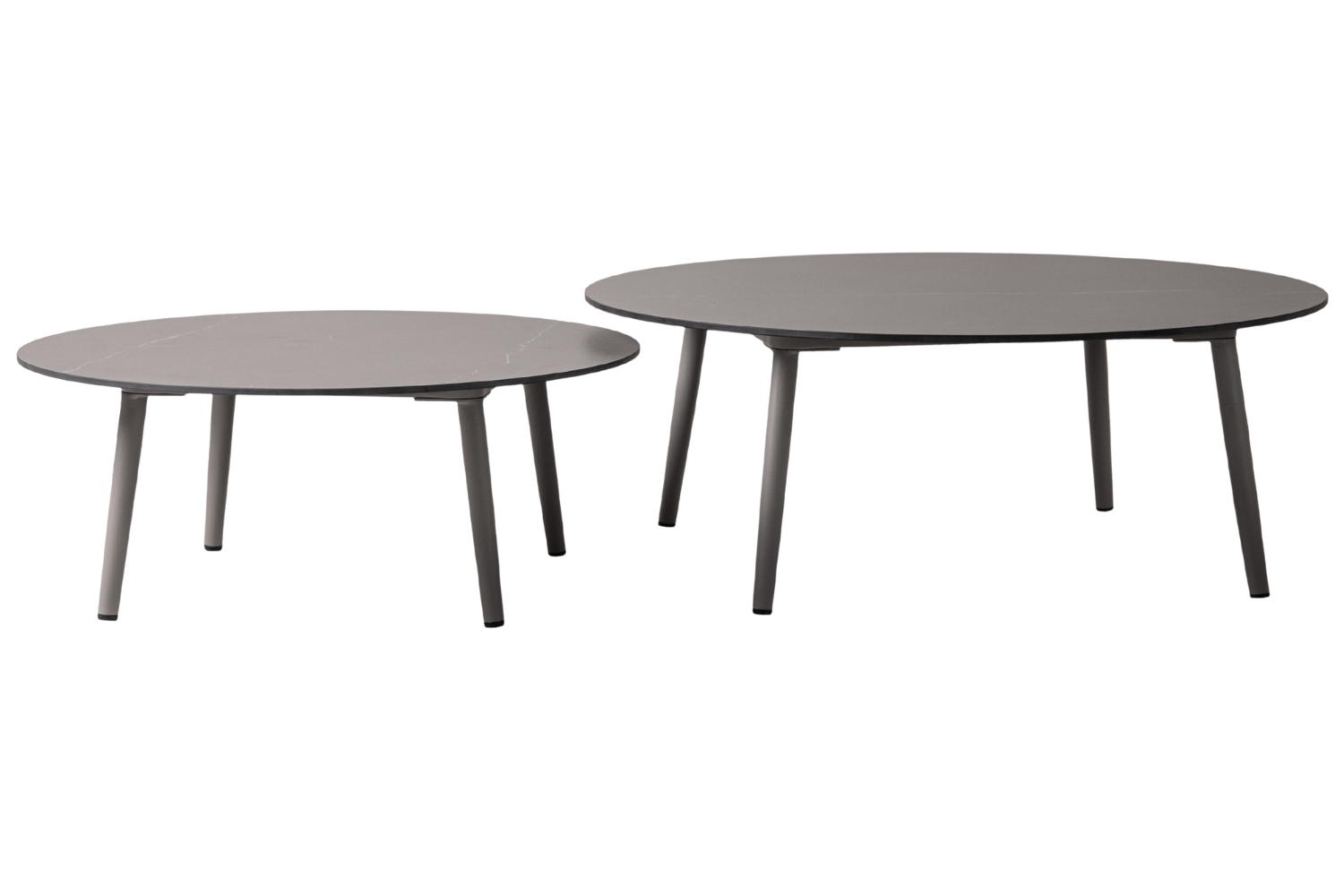 Micadoni Set dvou černých zahradních stolků Salada 65/80 cm Micadoni