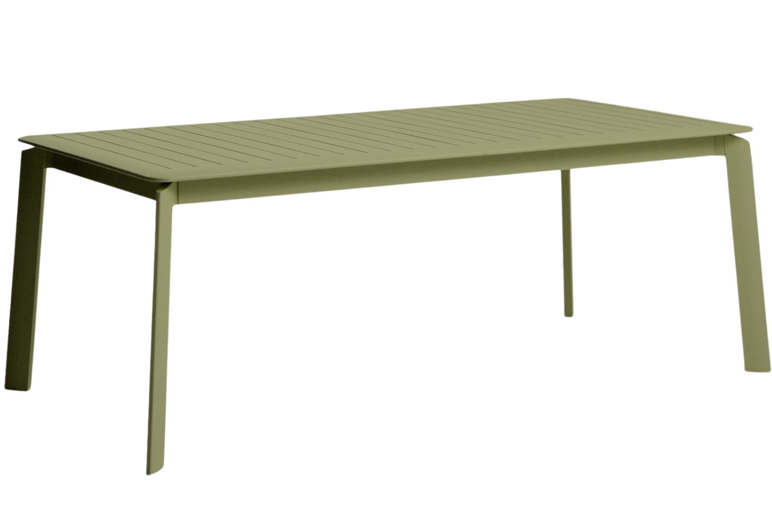 Kave Home Zelený hliníkový rozkládací zahradní stůl Brela 205/287 x 100 cm Kave Home