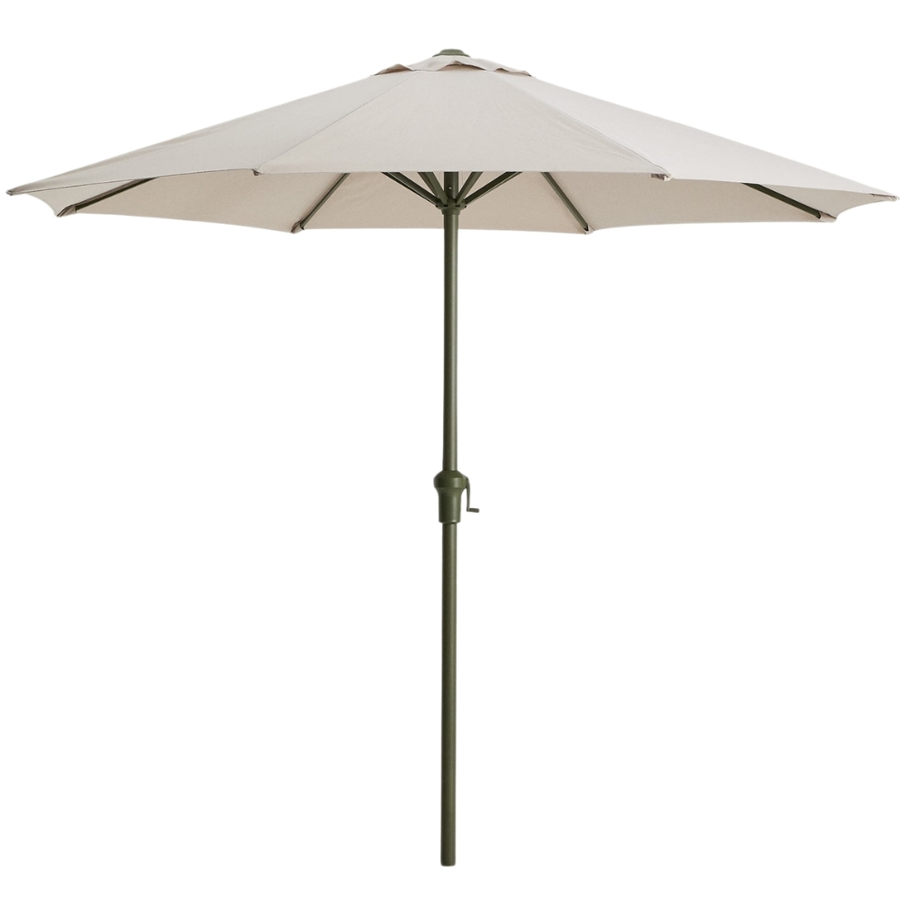 Kave Home Béžovo-zelený slunečník Milna ø 300 cm Kave Home