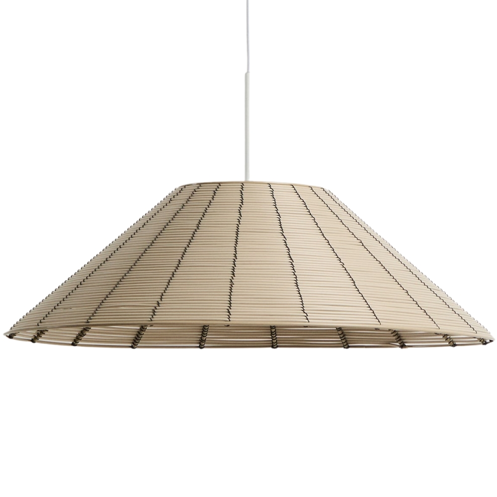 Kave Home Béžové stínidlo z umělého ratanu Saranella ⌀ 50 cm Kave Home