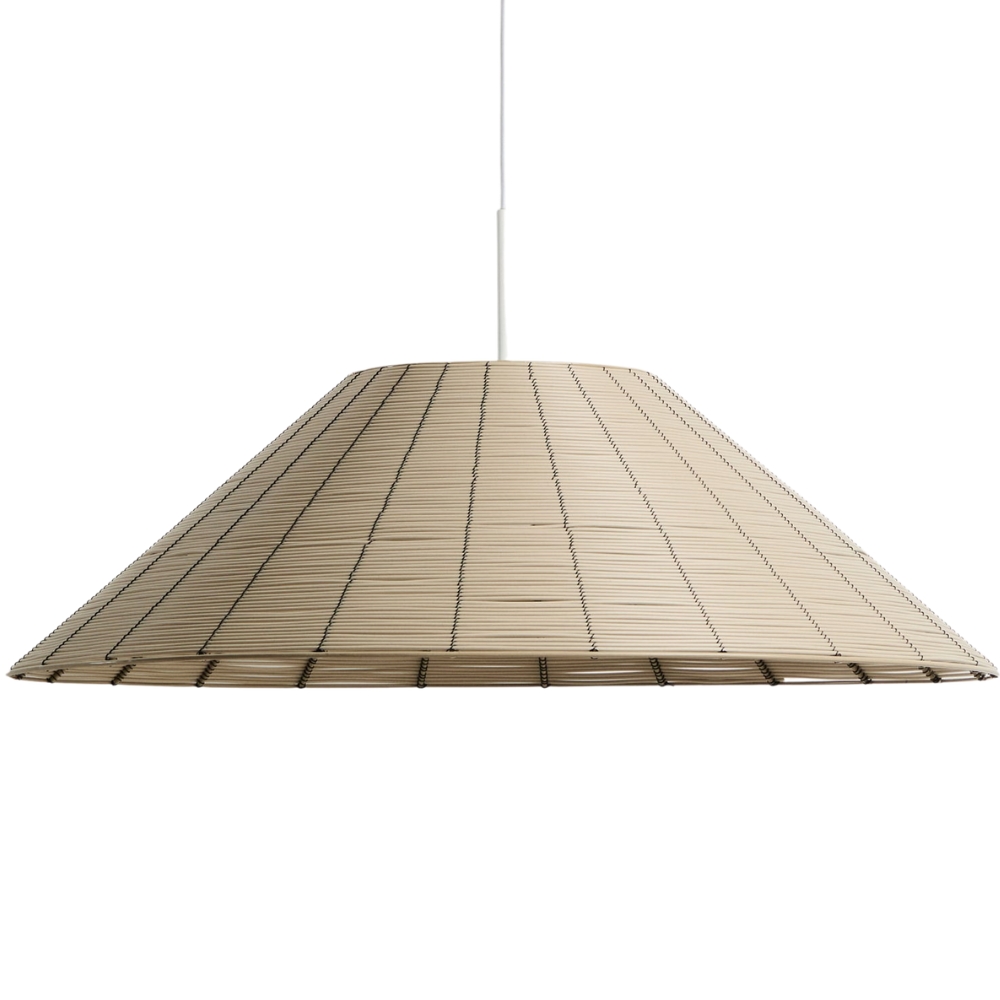 Kave Home Béžové stínidlo z umělého ratanu Saranella ⌀ 70 cm Kave Home