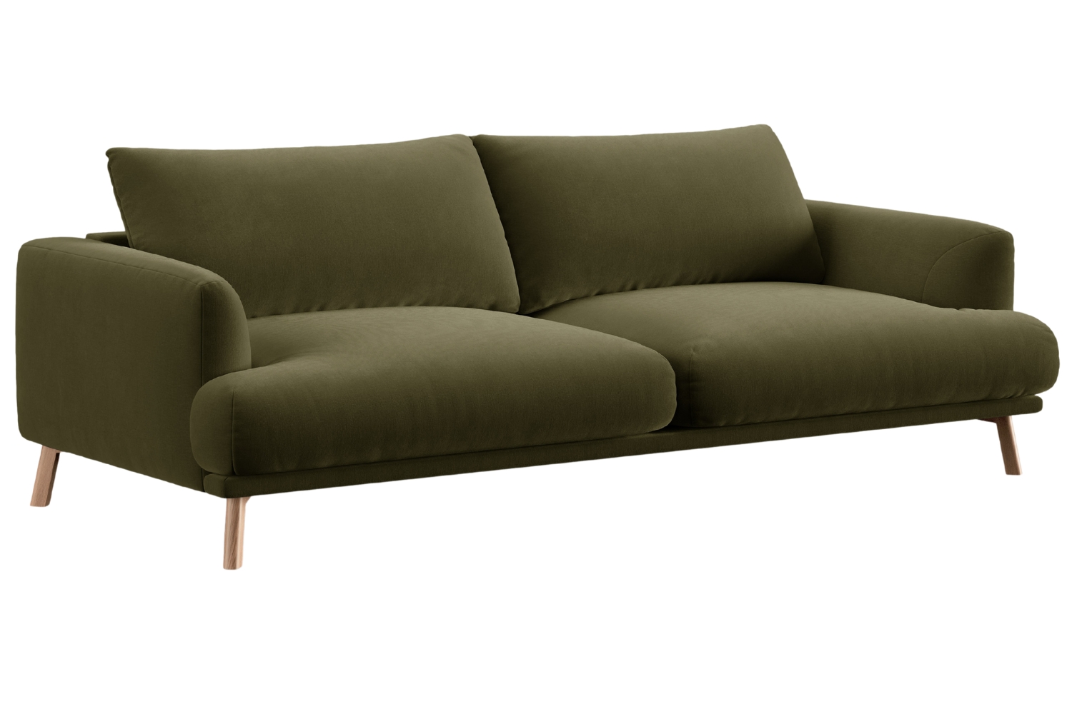 Micadoni Zelená sametová trojmístná pohovka Naomi 200 cm Micadoni