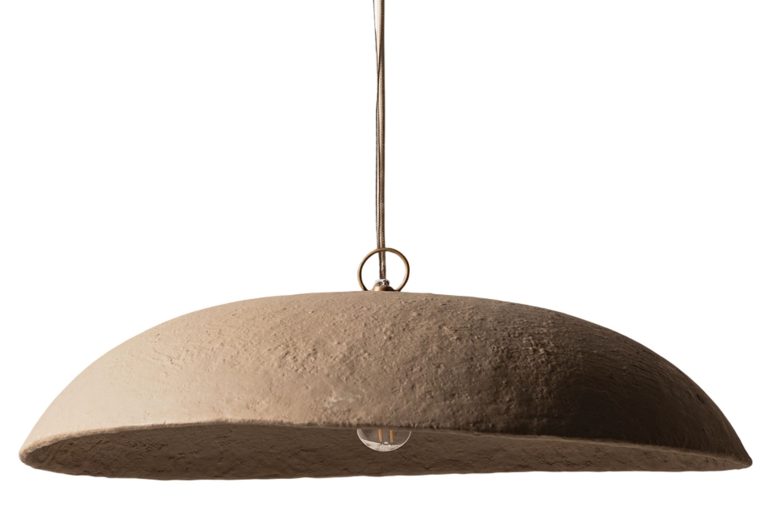 Micadoni Hnědé závěsné světlo Calantha 55 cm Micadoni