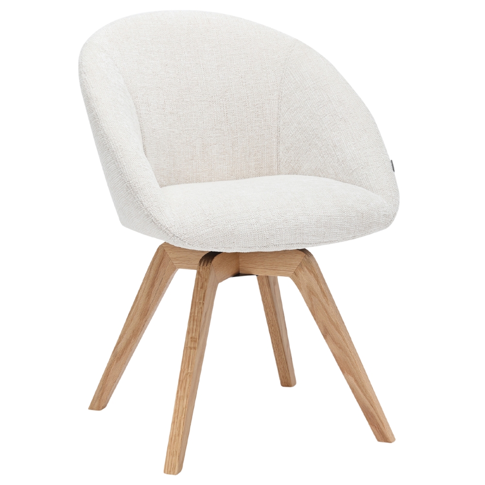 Micadoni Bílá otočná jídelní židle Ona Micadoni