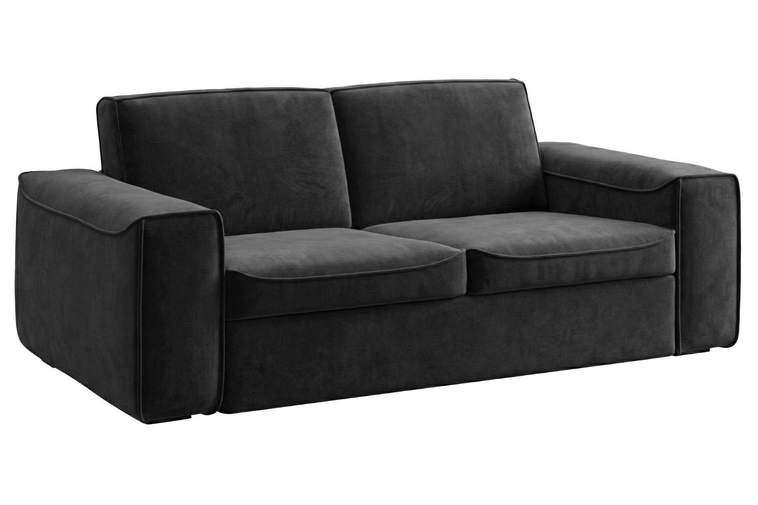 Mesonica Tmavě šedá sametová rozkládací pohovka Munro 205 cm Mesonica