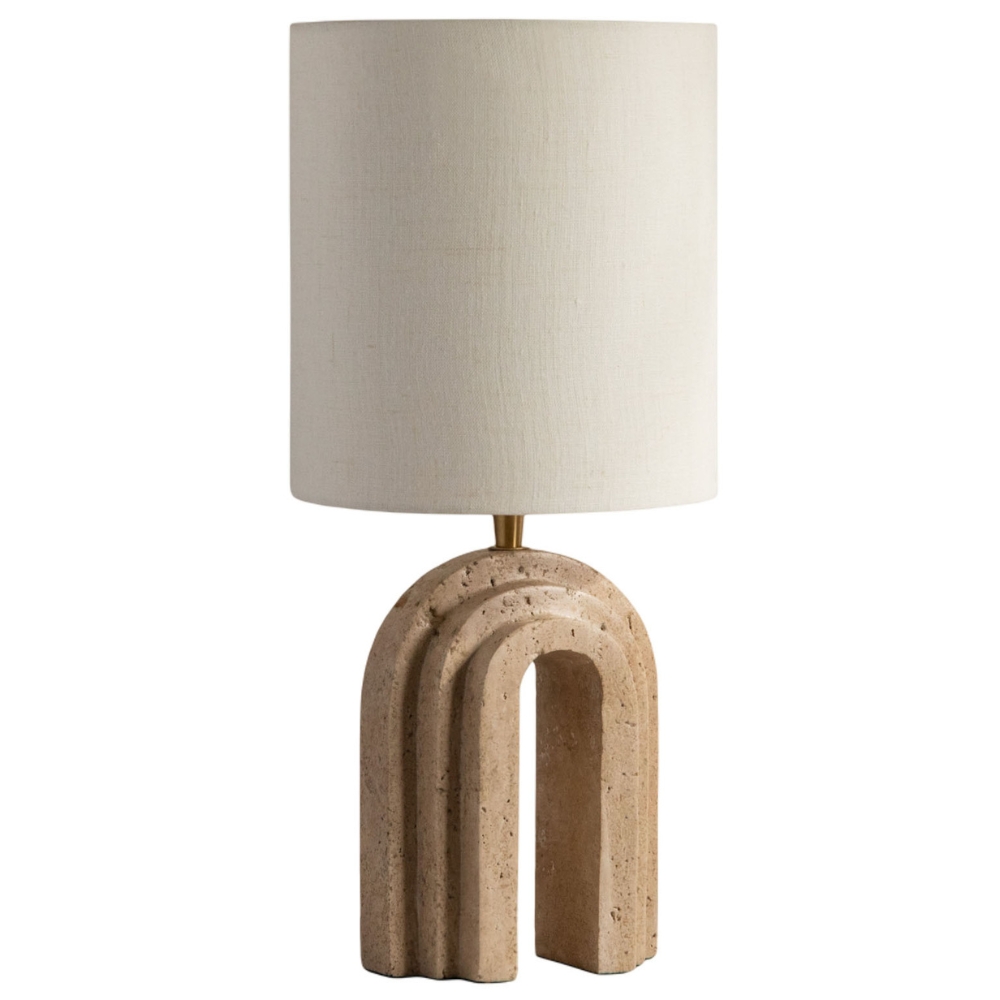Micadoni Travertinová stolní lampa Doris 44 cm Micadoni