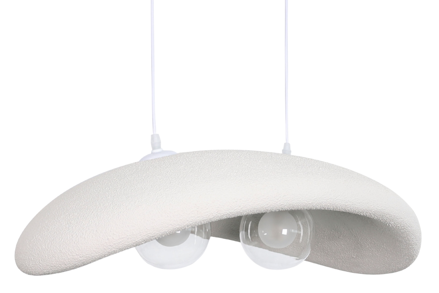 Micadoni Bílé závěsné světlo Rut 66 cm Micadoni