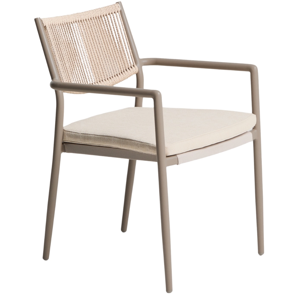 Kave Home Béžová kovová zahradní židle Argasi Kave Home