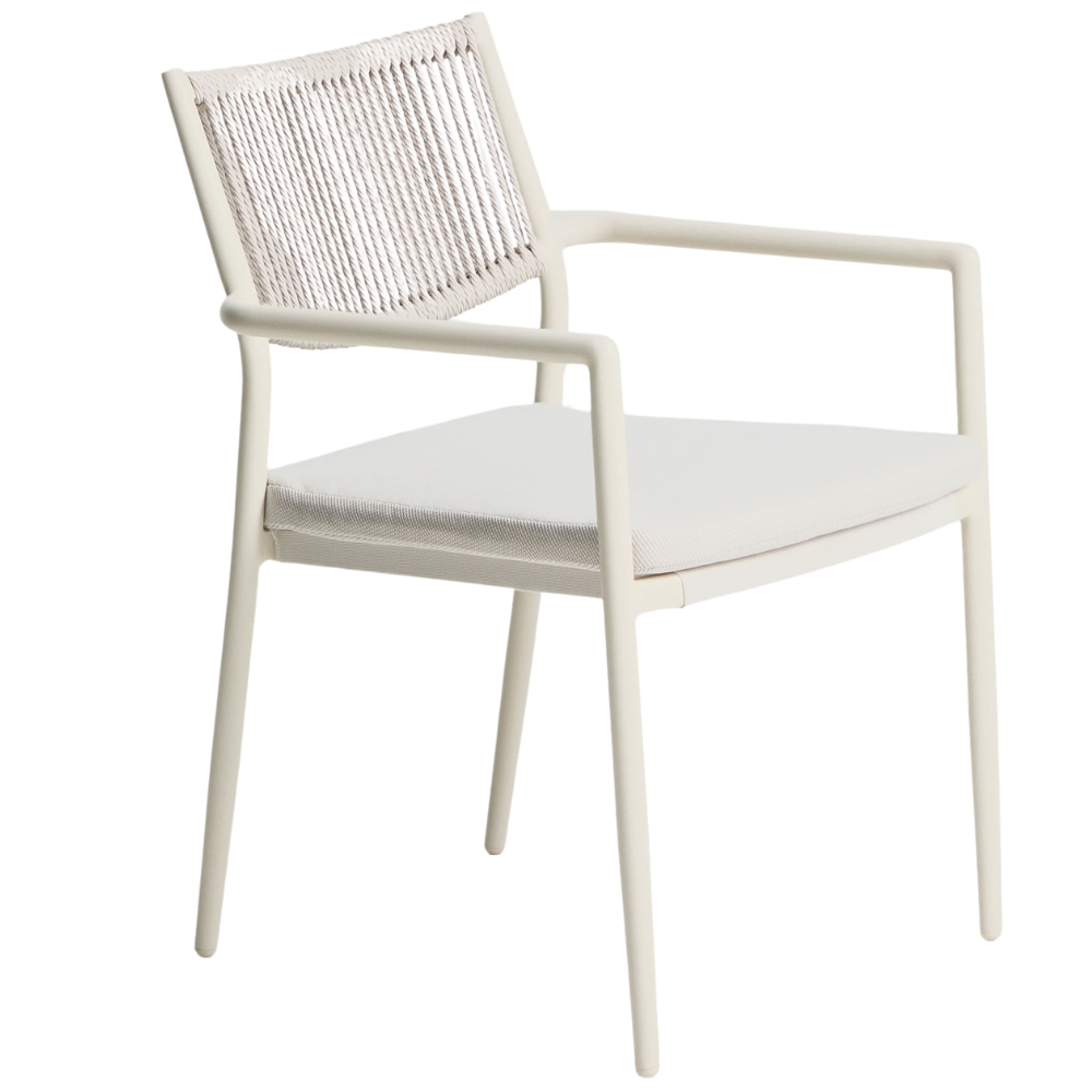 Kave Home Krémová kovová zahradní židle Argasi Kave Home