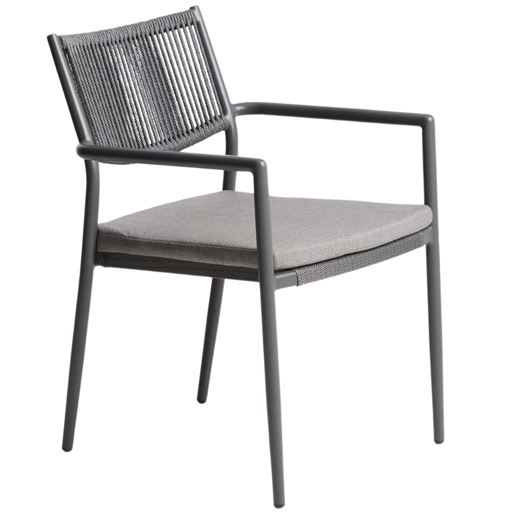 Kave Home Šedá kovová zahradní židle Argasi Kave Home