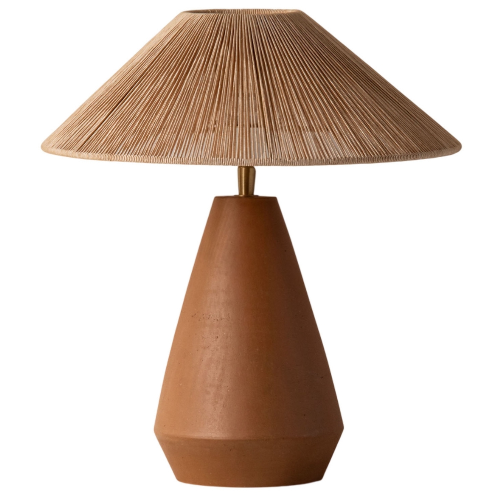 Micadoni Terakotově oranžová stolní lampa Ina 38 cm Micadoni
