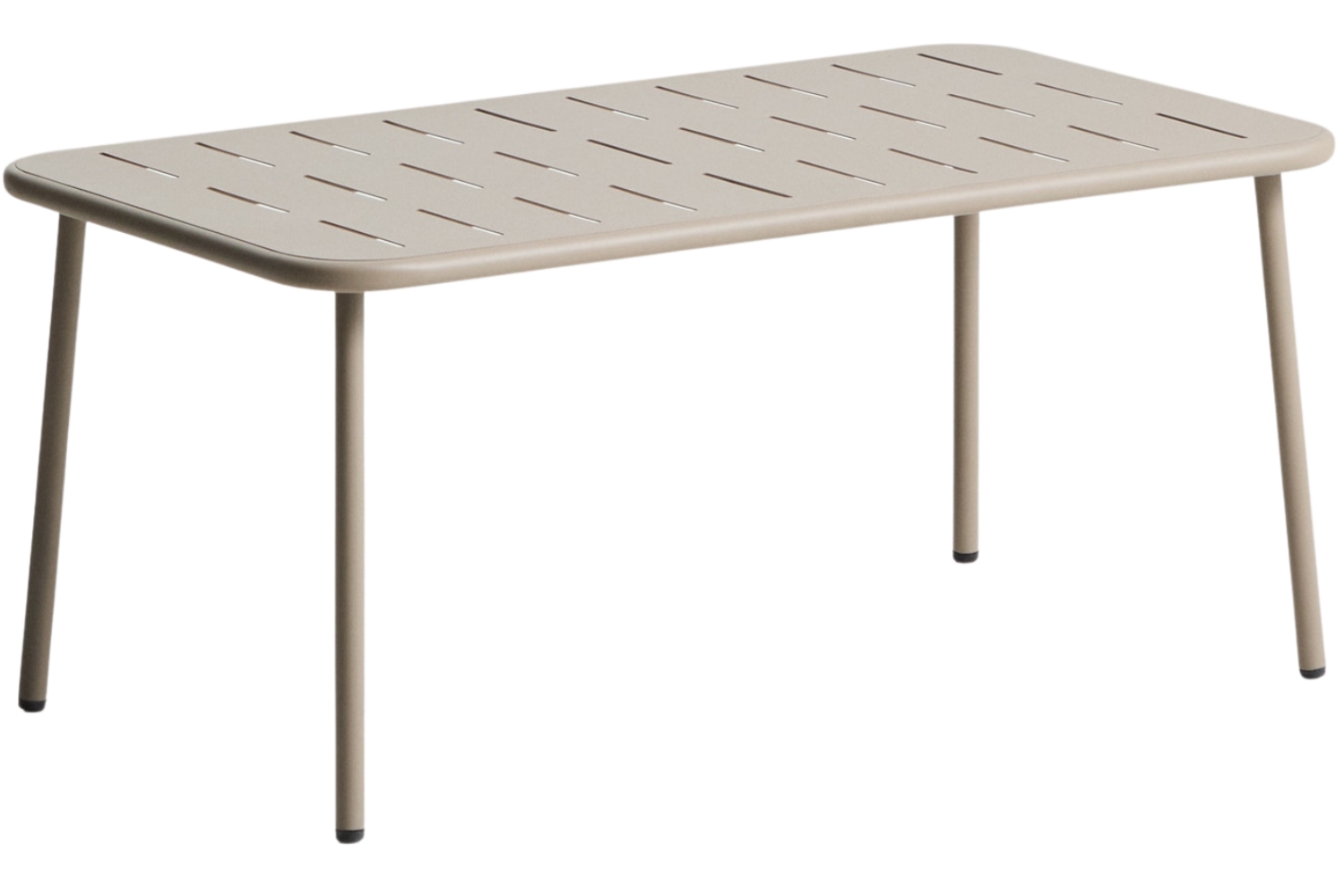 Kave Home Béžový kovový zahradní stolek Zivia 90 x 50 cm Kave Home