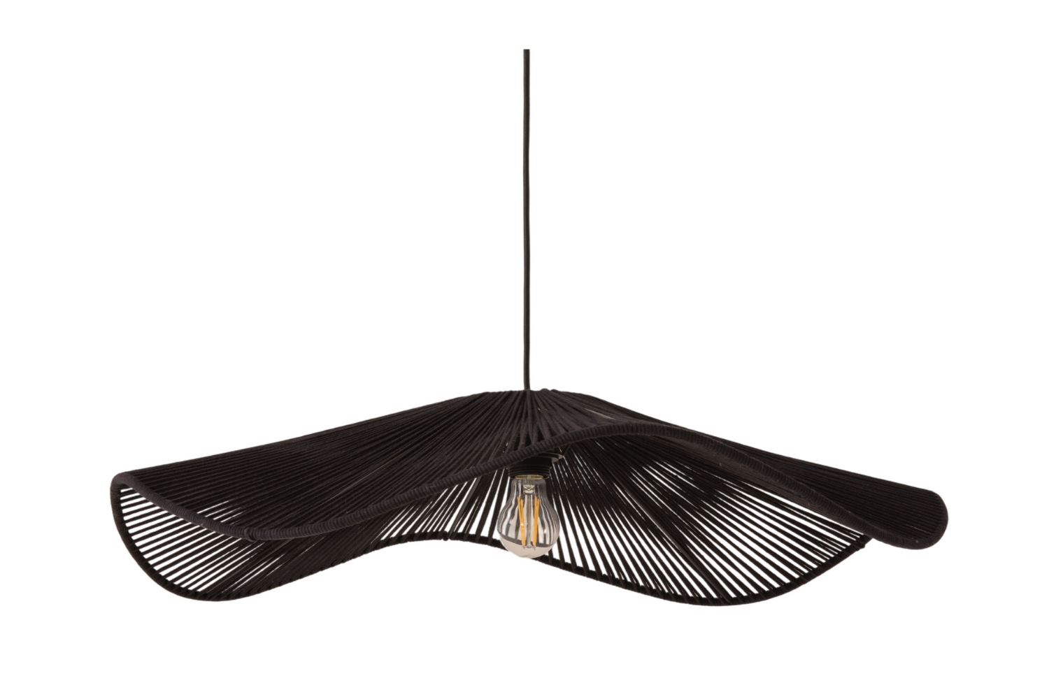 Micadoni Černé závěsné světlo Palmier 58 cm Micadoni