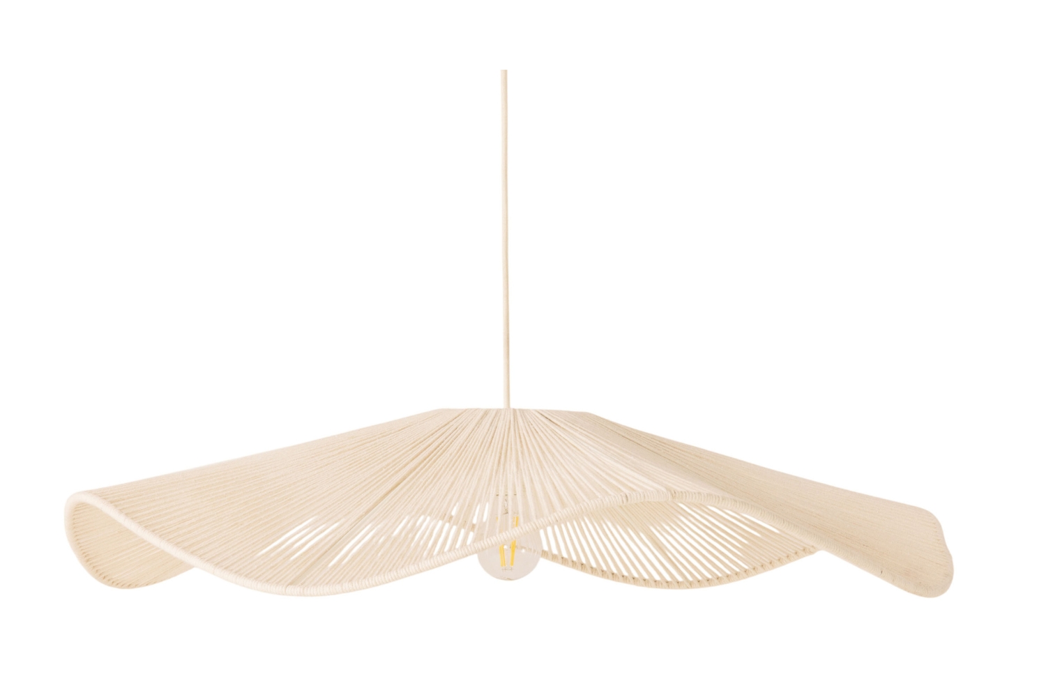 Micadoni Bílé závěsné světlo Palmier 78 cm Micadoni