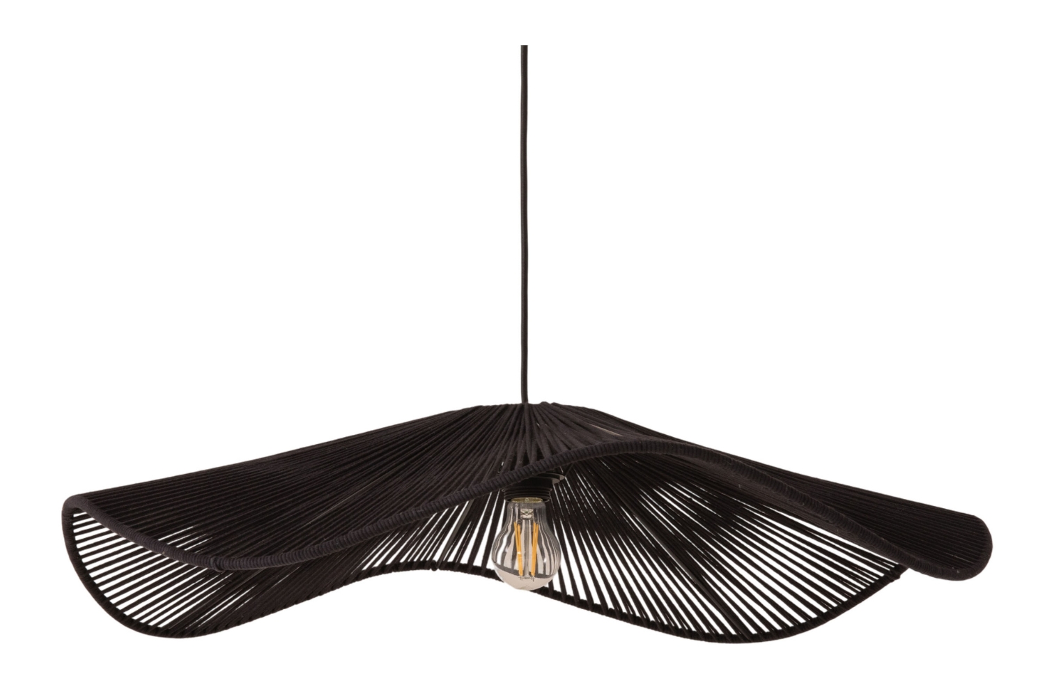 Micadoni Černé závěsné světlo Palmier 78 cm Micadoni