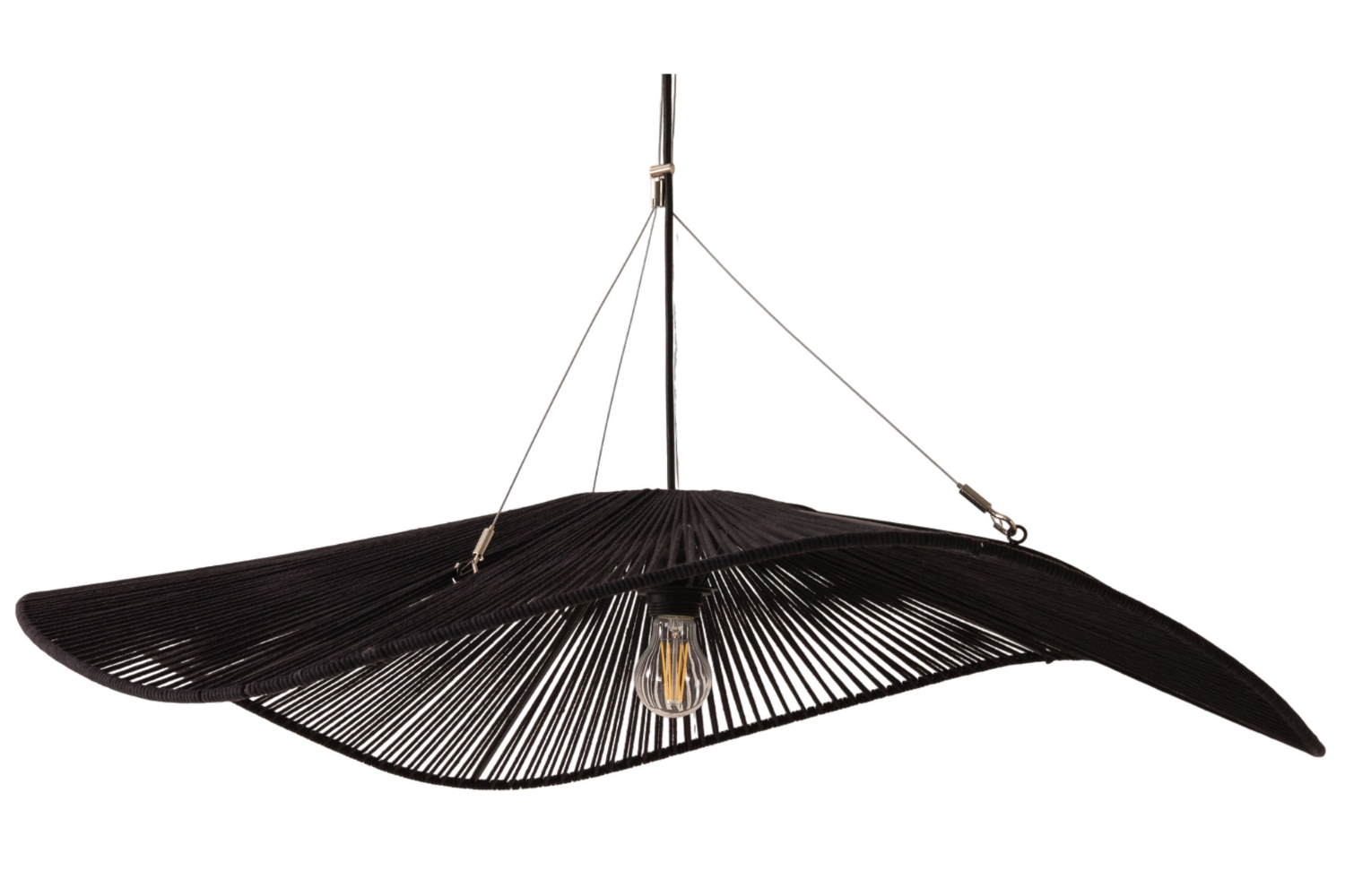 Micadoni Černé závěsné světlo Palmier 100 cm Micadoni