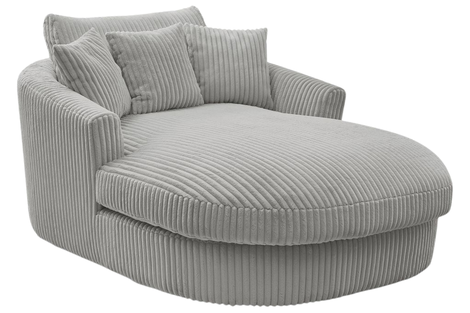 Bobochic Paris Světle šedá manšestrová lenoška Belem 198 cm Bobochic Paris