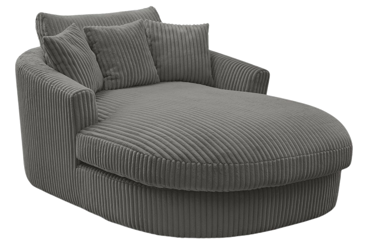 Bobochic Paris Tmavě šedá manšestrová lenoška Belem 198 cm Bobochic Paris