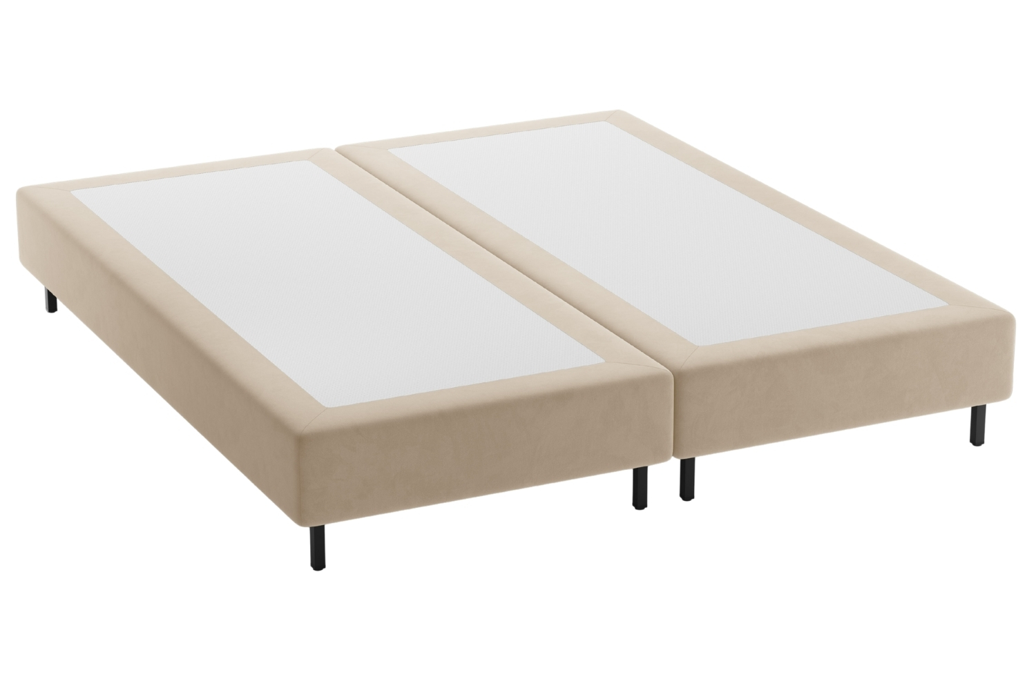 Micadoni Béžová sametová dvoulůžková postel Whale 160 x 200 cm Micadoni