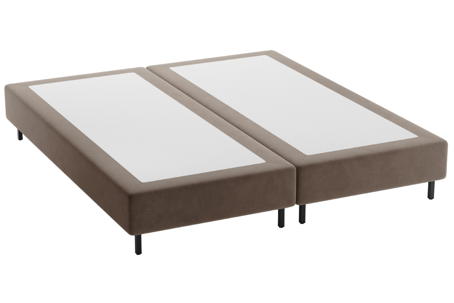 Micadoni Hnědá sametová dvoulůžková postel Whale 160 x 200 cm Micadoni