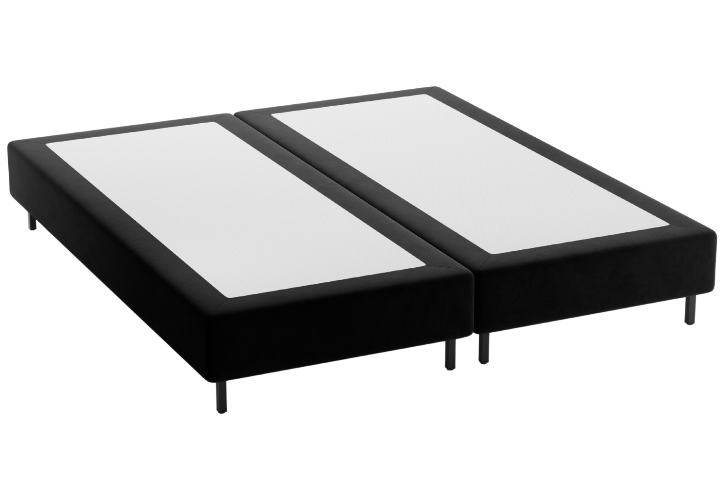 Micadoni Černá sametová dvoulůžková postel Whale 160 x 200 cm Micadoni