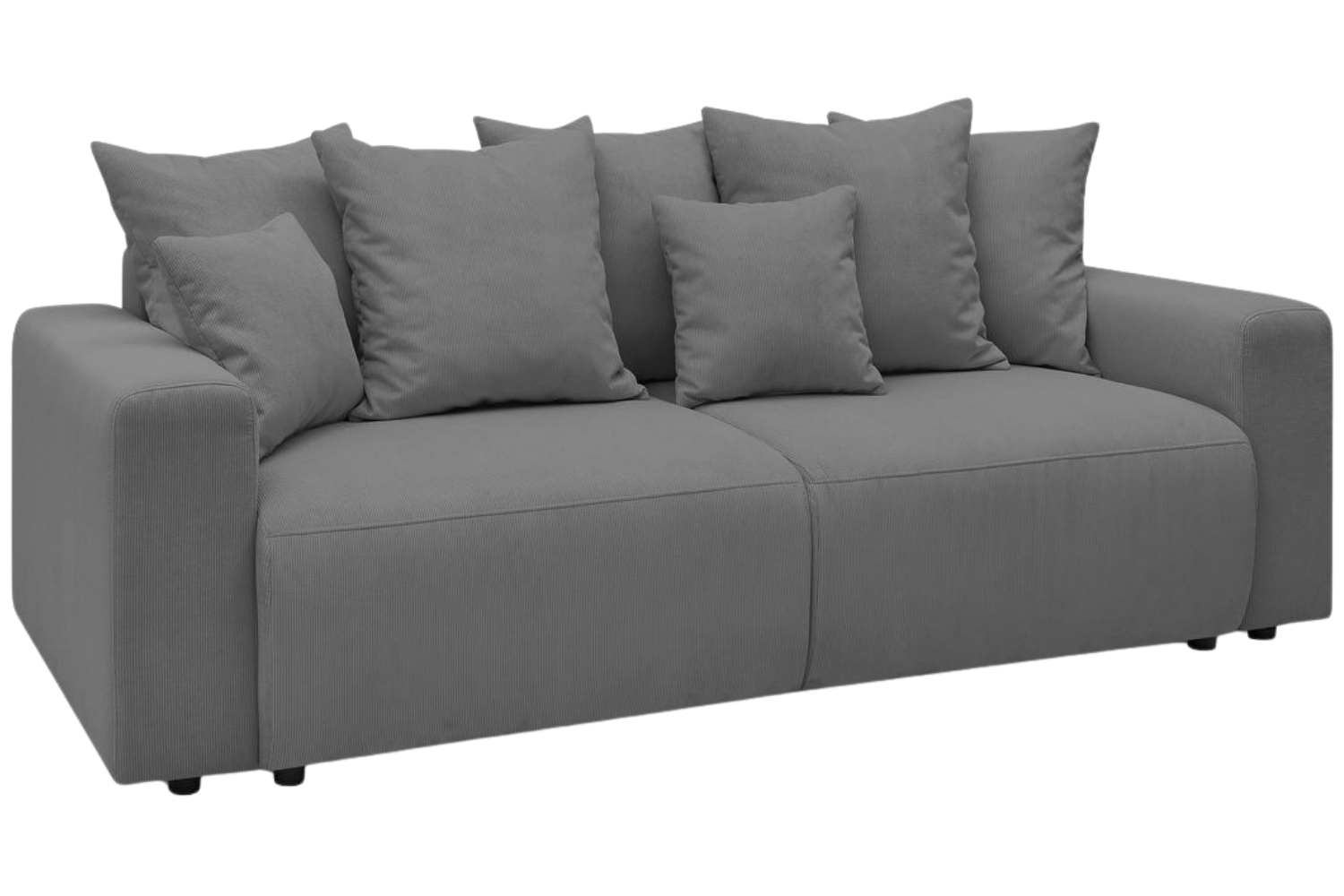 Bobochic Paris Tmavě šedá manšestrová rozkládací pohovka Envy 245 cm Bobochic Paris