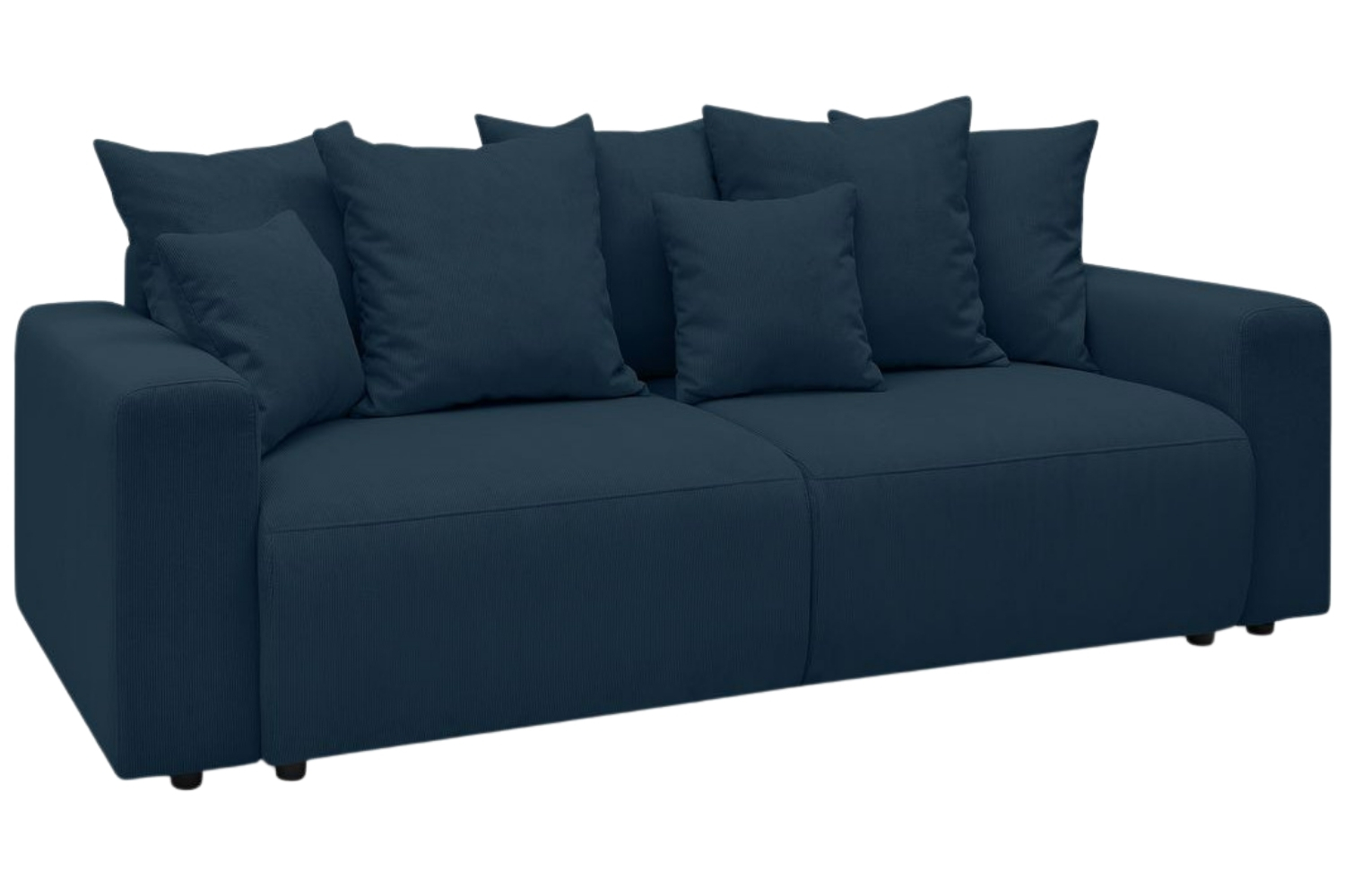 Bobochic Paris Tmavě modrá manšestrová rozkládací pohovka Envy 245 cm Bobochic Paris