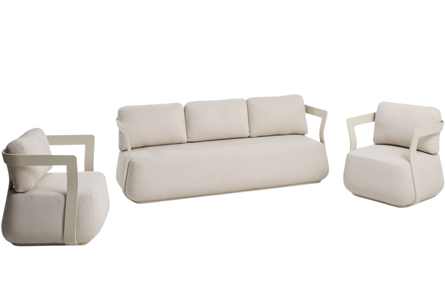 Kave Home Krémový set zahradní pohovky a křesel Tamaris Kave Home