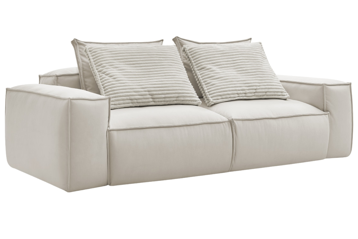 Bobochic Paris Béžová koženková trojmístná pohovka Boheme 260 cm Bobochic Paris