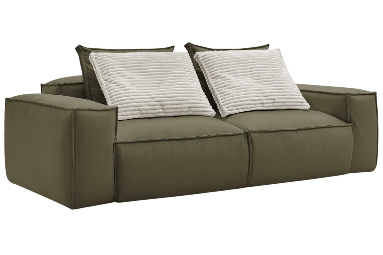 Bobochic Paris Zelená koženková trojmístná pohovka Boheme 260 cm Bobochic Paris