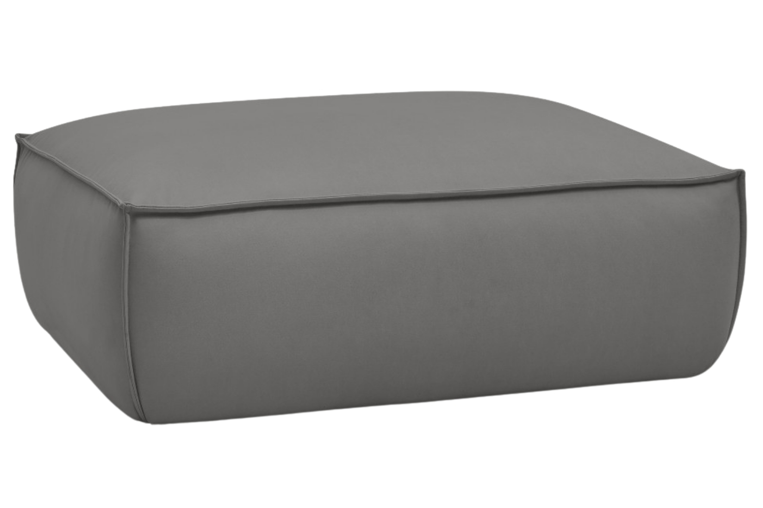 Bobochic Paris Tmavě šedá koženková podnožka Boheme 128 x 93 cm Bobochic Paris