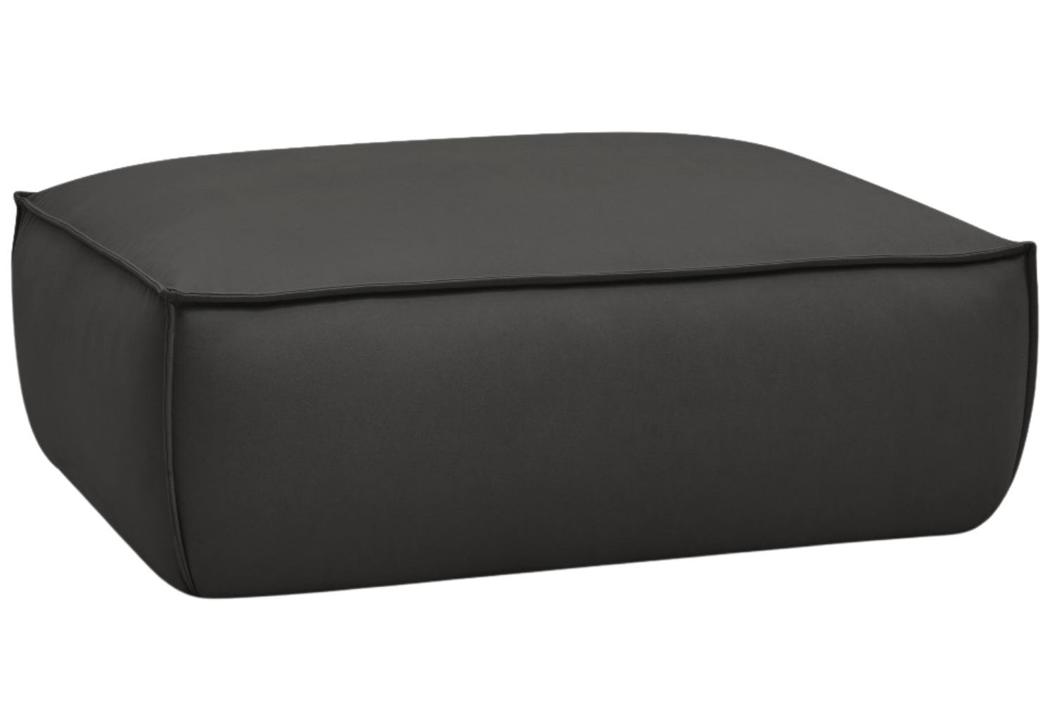 Bobochic Paris Černá koženková podnožka Boheme 128 x 93 cm Bobochic Paris