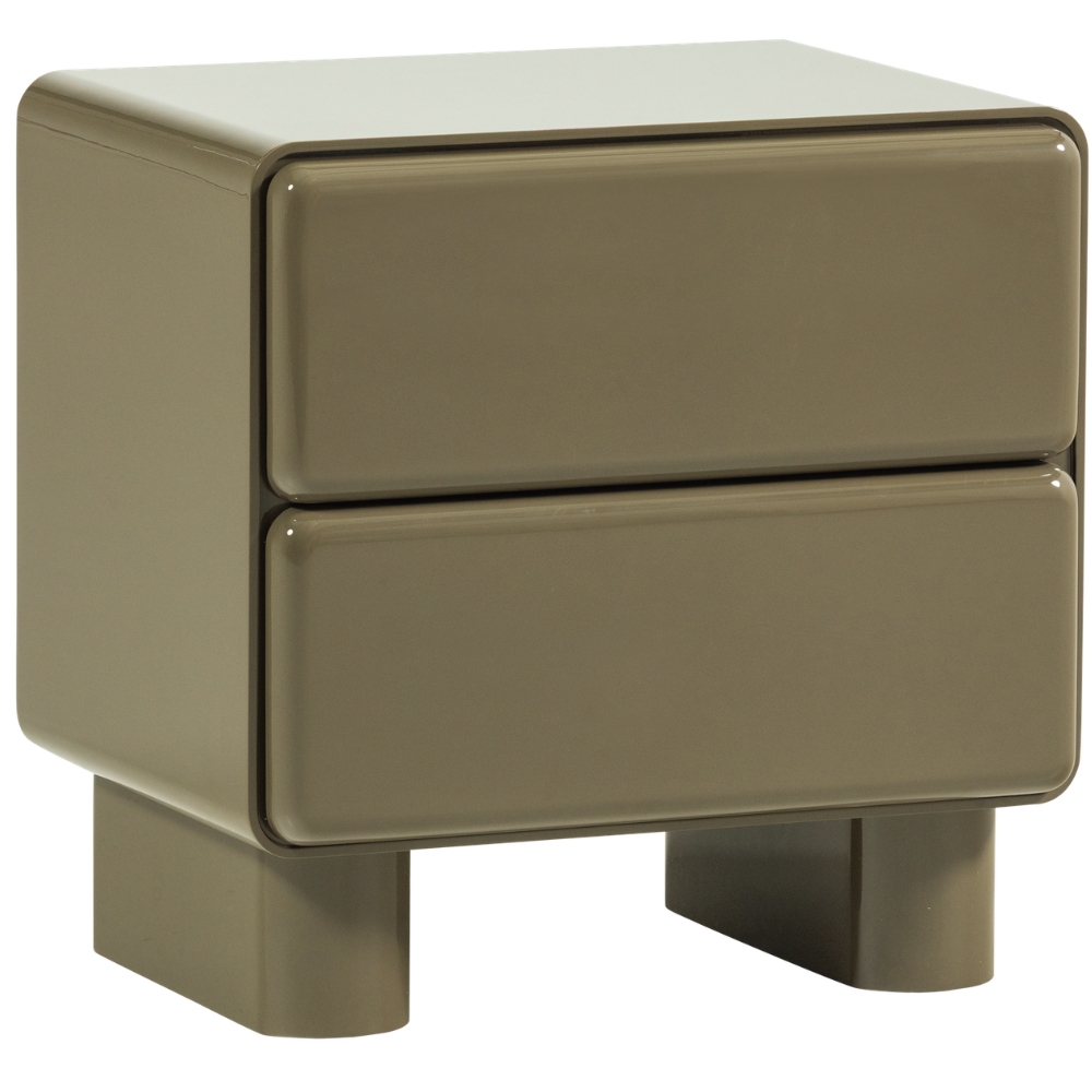 WOOOD Zelený lakovaný noční stolek Lustra 57 x 57 cm WOOOD