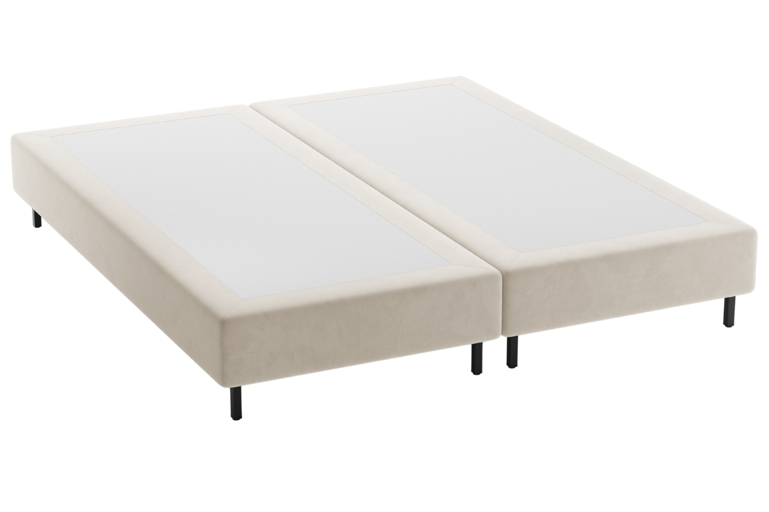 Micadoni Světle béžová sametová dvoulůžková postel Whale 180 x 200 cm Micadoni