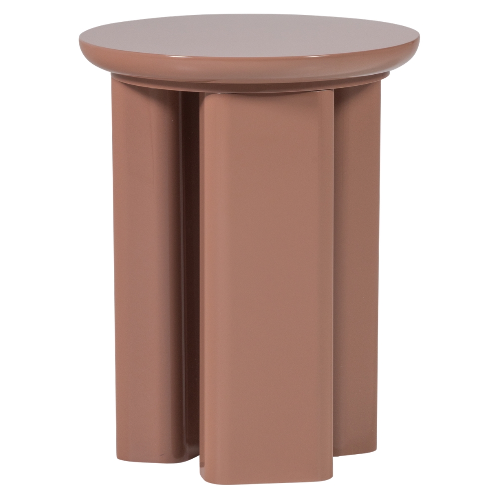 WOOOD Růžový lakovaný odkládací stolek Orivo ø 40 cm WOOOD