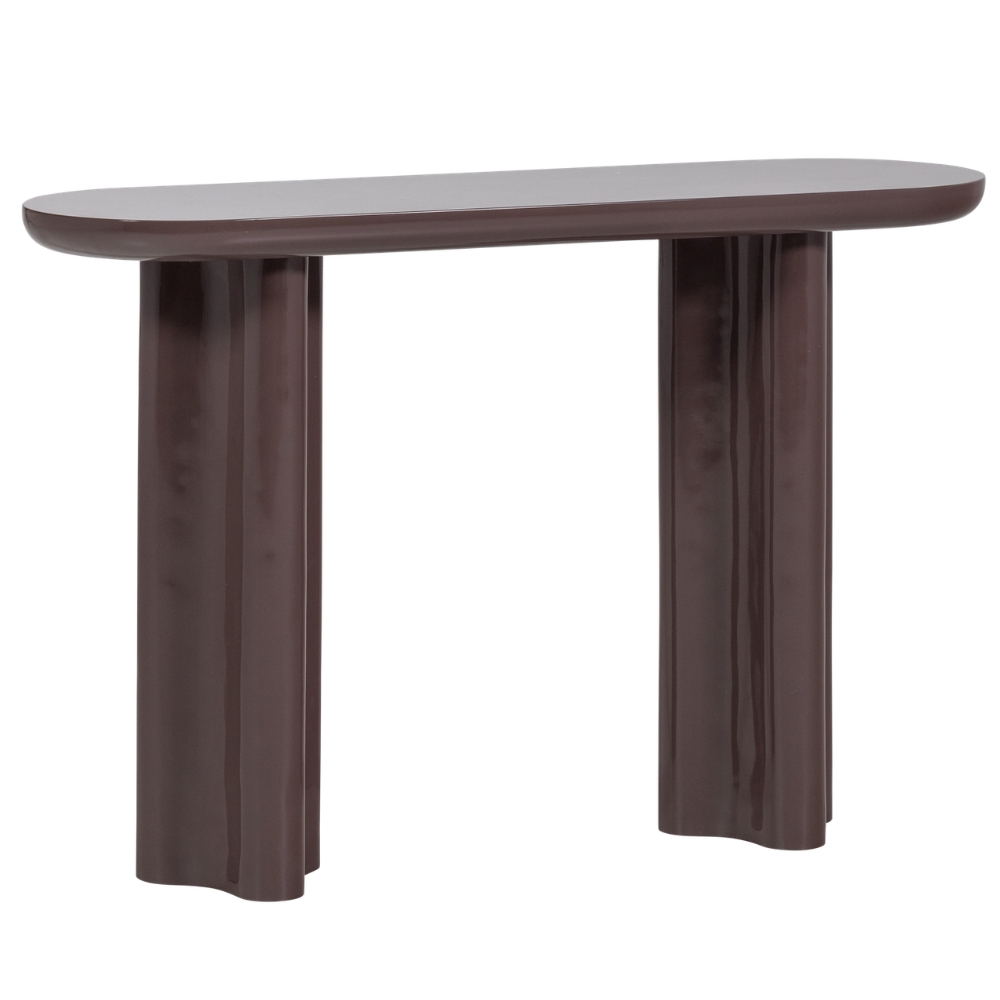 WOOOD Hnědý lakovaný toaletní stolek Evara 120 x 35 cm WOOOD