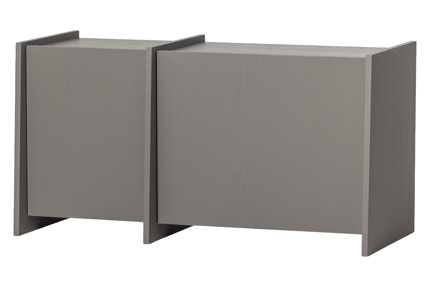 WOOOD Šedý dřevěný TV stolek Brock 102 x 44 cm WOOOD