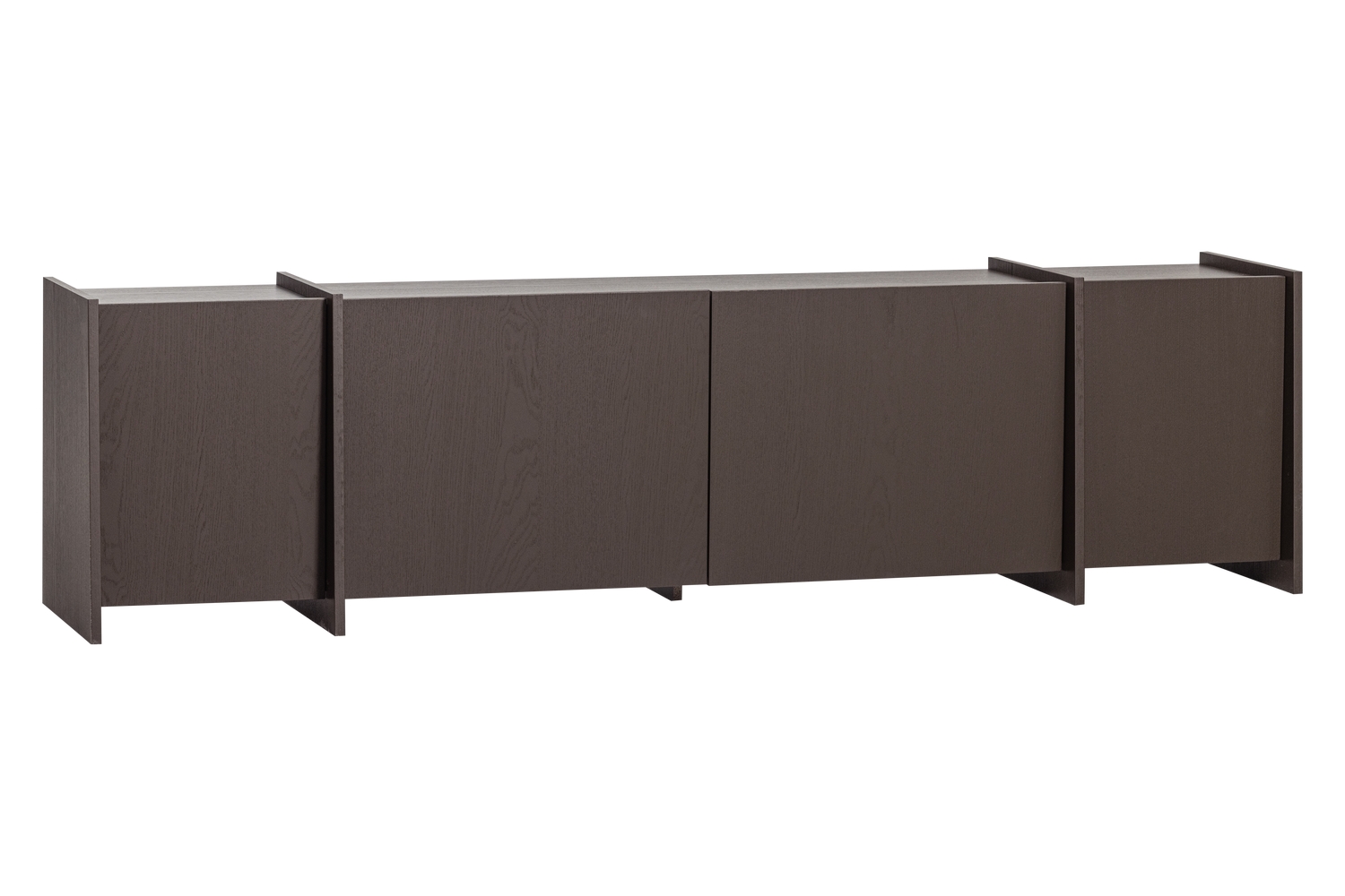 WOOOD Hnědý dřevěný TV stolek Brock 200 x 44 cm WOOOD