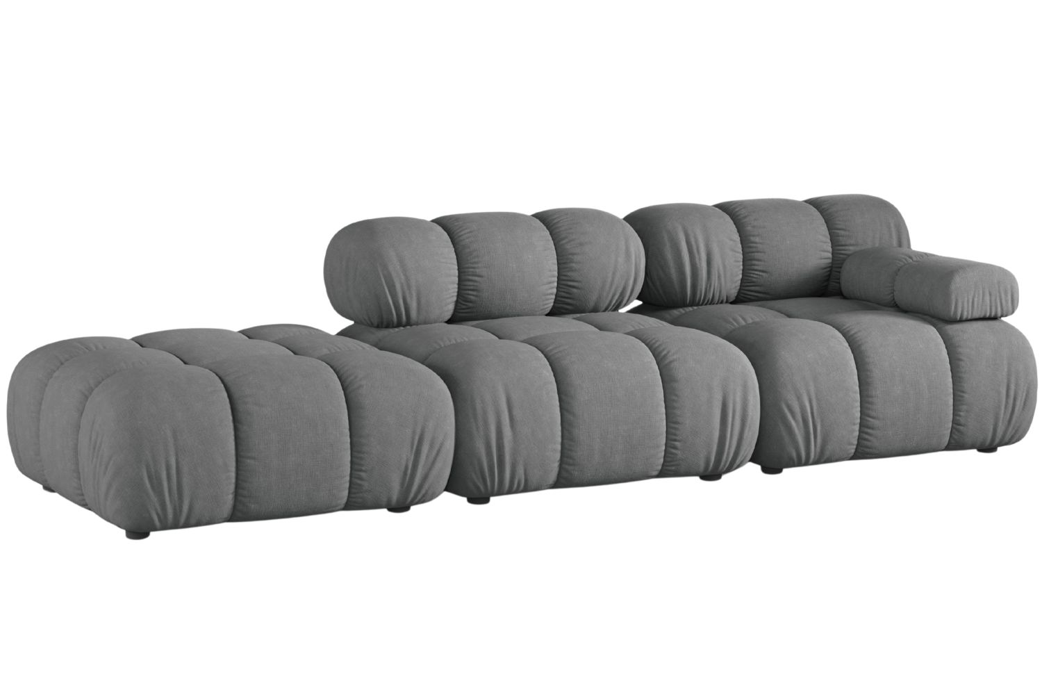 Micadoni Šedá čtyřmístná pohovka Bellis II. 282 cm