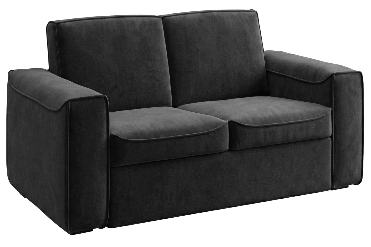 Mesonica Tmavě šedá sametová rozkládací pohovka Muno 152 cm Mesonica