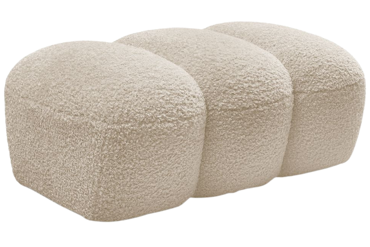 Bobochic Paris Béžová bouclé podnožka Hippolyte 105 x 68 cm Bobochic Paris