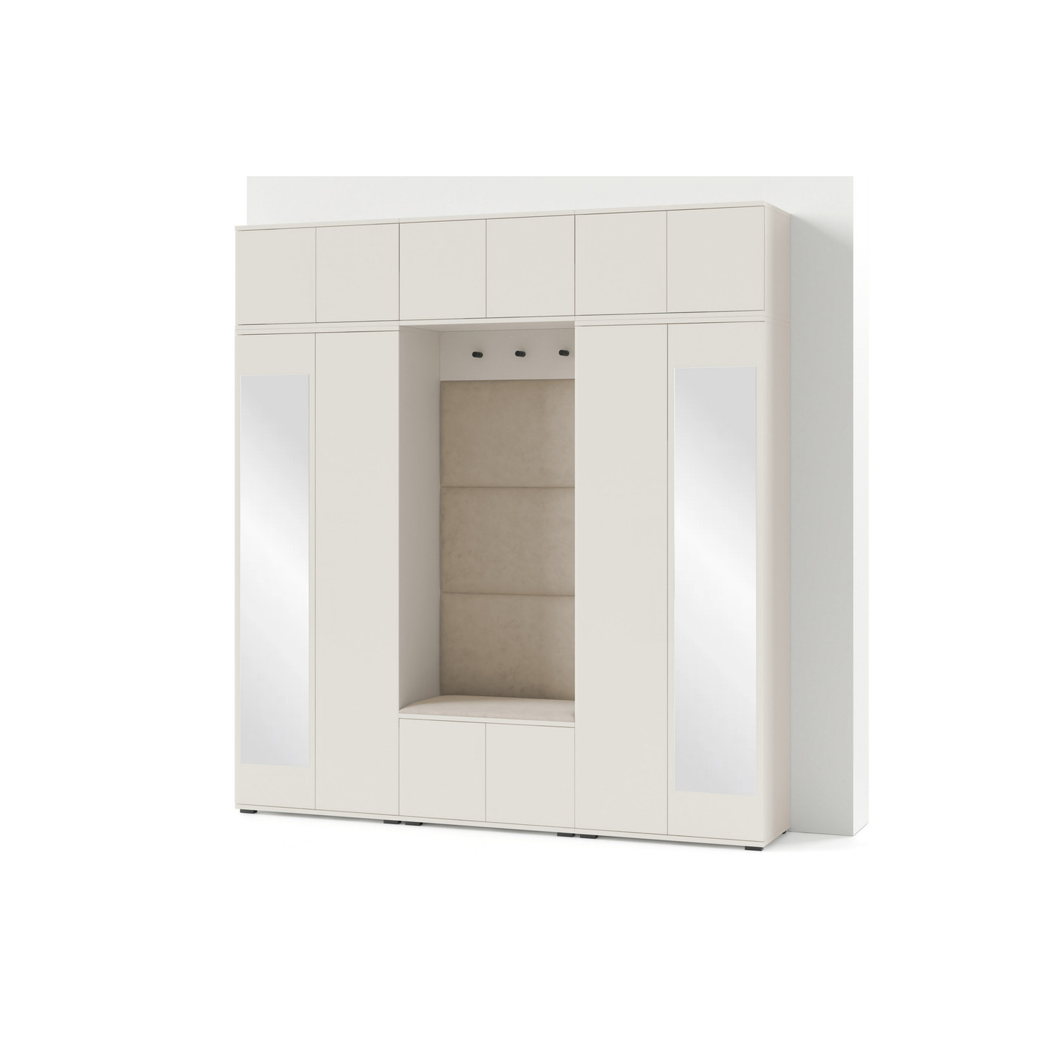 Předsíňová stěna BIANCO II Se zrcadlem Červená