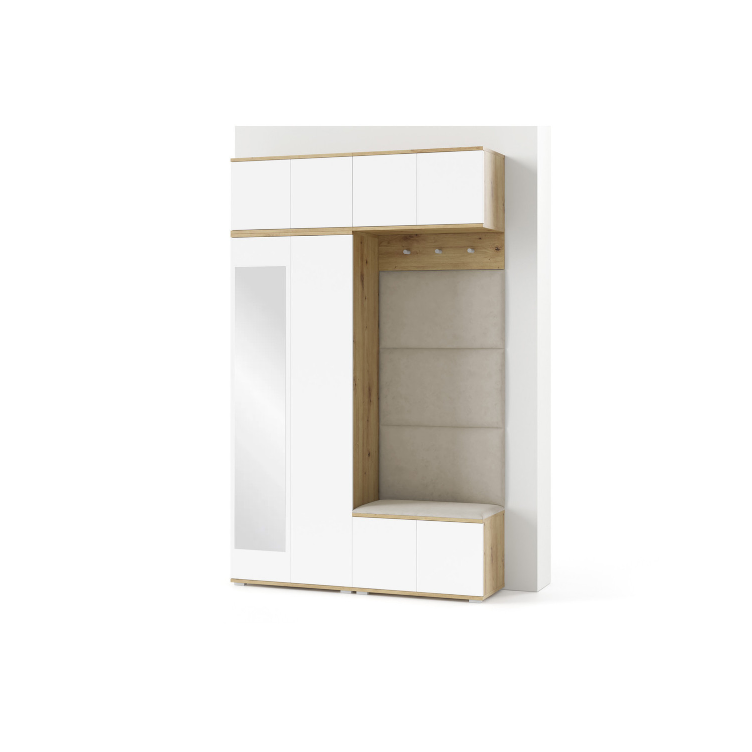 Předsíňová stěna SEVILLA III Se zrcadlem v-bianco-tri23