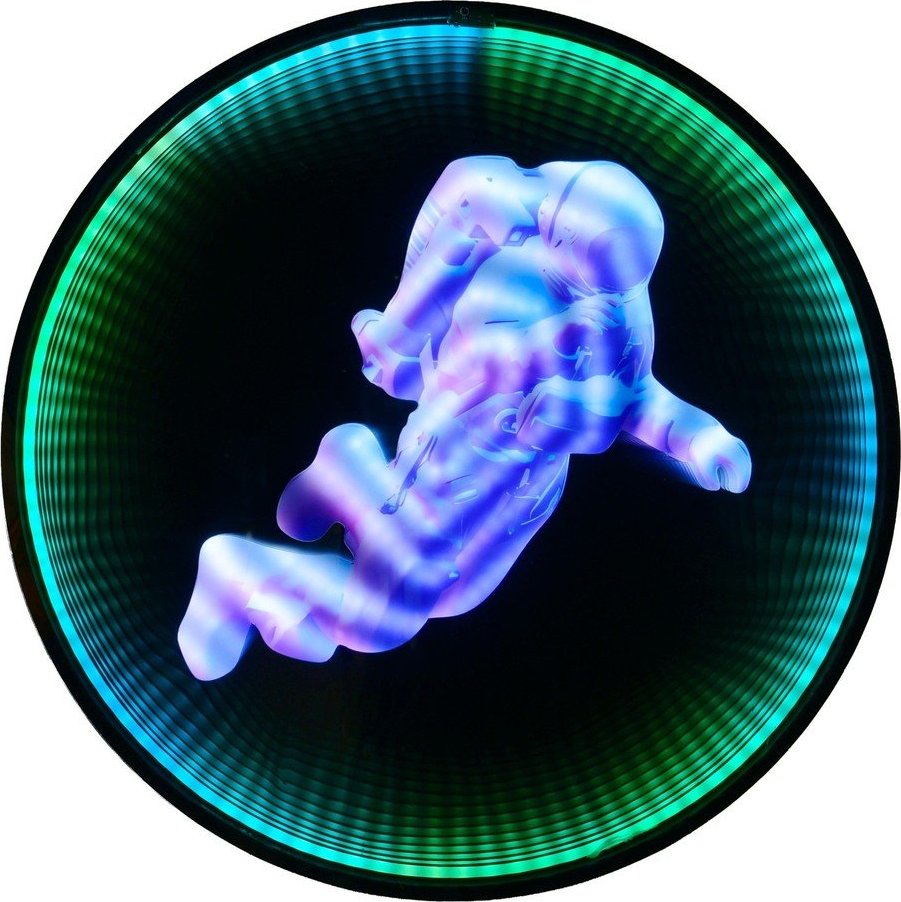 Černá nástěnná světelná dekorace do zásuvky ø 60 cm Duke – Reality Reality