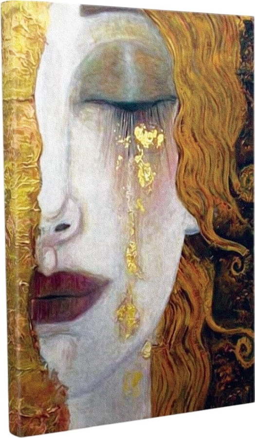 Nástěnná reprodukce na plátně Gustav Klimt Golden Tears