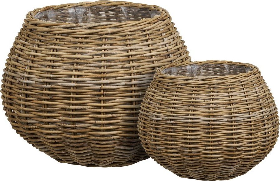Ratanové obaly na květináče v sadě 2 ks ø 57 cm Melaka – House Nordic House Nordic